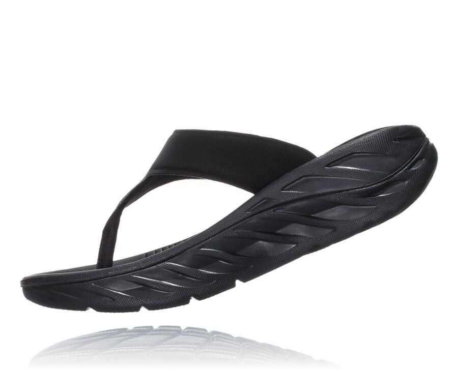 Hoka One One Sandalet Kadın Siyah - Ora Recovery Flip - WB9635781